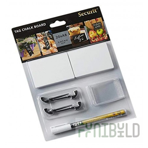 American Metalcraft TAGA8BL 3 Inch Mini Chalk Card with 20 Cards and Accessories
