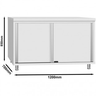 Wall-mounted table NBMSZK-12/7B compartment (1200x700x850mm, stainless steel)