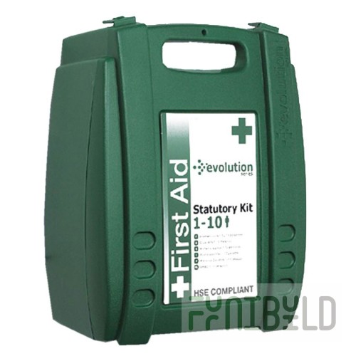 AllPoints 81437 17 Inch First Aid Kit Wall-Mountable Impact-Resistant Housing