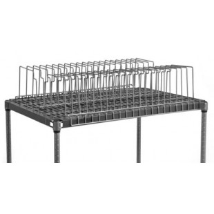 Eagle QTR24481-VG 48 Inch Tray Drying Rack with Valu-Gard Green Epoxy Finish Wire