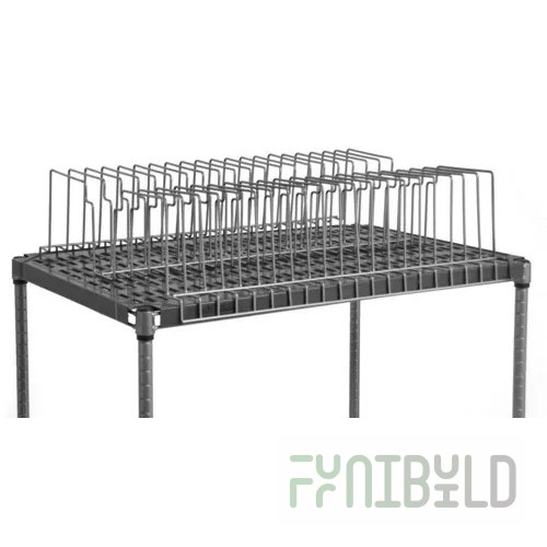 Eagle QTR24481-VG 48 Inch Tray Drying Rack with Valu-Gard Green Epoxy Finish Wire