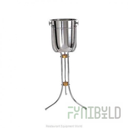 Admiral Craft SWB-28 Wine Bucket Stand Chrome Plated Tripod with Brass Accents
