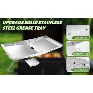 AllPoints F15-2500-C 4 1/4 Inch Stainless Steel Grease Tray Lift Off