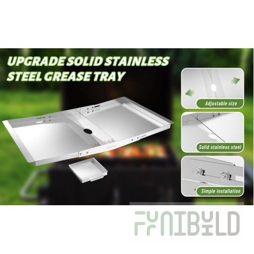 AllPoints F15-2500-C 4 1/4 Inch Stainless Steel Grease Tray Lift Off