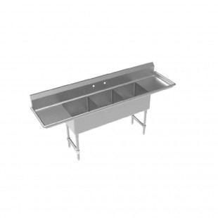 Krowne CS-1818-LR-LF 54 Inch Royal Series Sink with Left and Right Drainboards