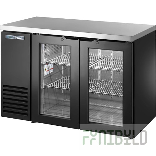 True Refrigeration TBB24-48-2S-Z1-SFT-B-1 48 Inch Back Bar Cooler Two Section