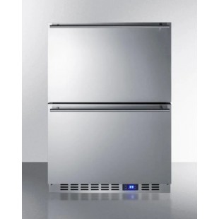 Summit FF64BXSSHH 24 Inch 4.6 Cu.ft Reach-In All-Refrigerator Black and Stainless Steel