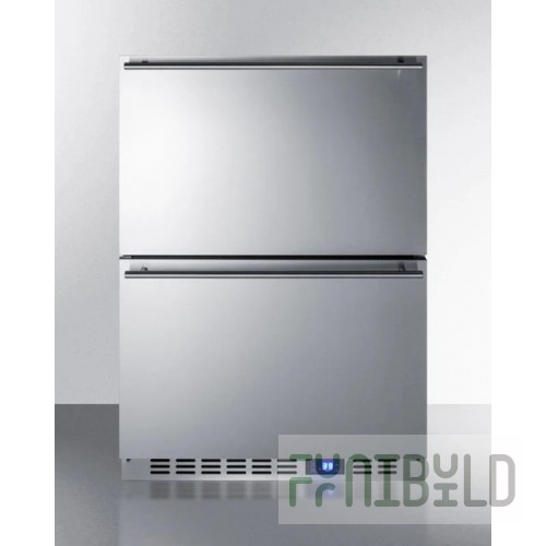 Summit FF64BXSSHH 24 Inch 4.6 Cu.ft Reach-In All-Refrigerator Black and Stainless Steel