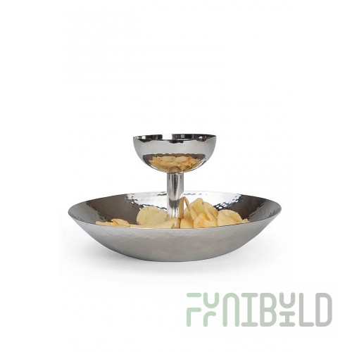 Steelite WLVMT150 15 Inch Platter Triangular Double Walled Stainless Steel with Handcrafted Design