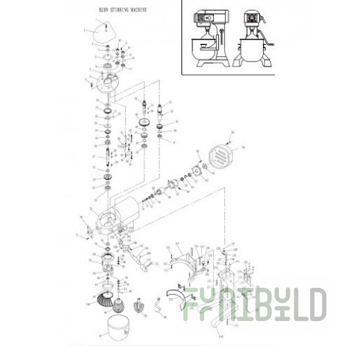 Engine for the whipping machine B20
