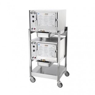 AccuTemp S32403D110 DBL 27 Inch Electric Boilerless Convection Steamer with Stand and Casters