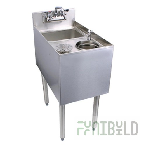 Glastender C-MTS-14 14 Inch Underbar Mixology Unit Stainless Steel with Faucet