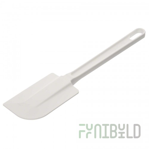 Vollrath 52016 16 5/8 Inch Spatula Scraper White with Thermoplastic Blade and Polypropylene Handle