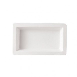 CAC China TSP-RT18-H 17-1/2 Inch Rectangular Accessories Tray Porcelain White