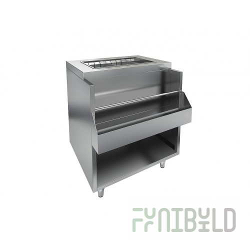 Hicold bar station NBMWL-8/7BK (800x700x850 in, with side)