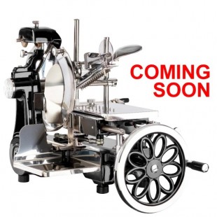 Omcan 46089 12 Inch Diameter Manual Food Slicer Black Finish Daisy-Flower Flywheel
