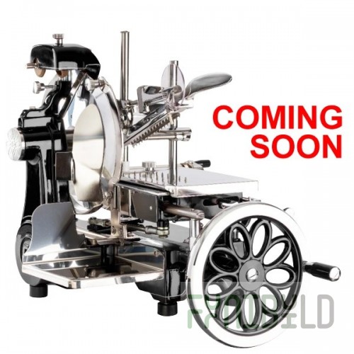 Omcan 46089 12 Inch Diameter Manual Food Slicer Black Finish Daisy-Flower Flywheel