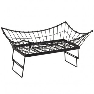 Tablecraft GMT2113 13 Inch Rectangular Transformer Basket Metal Black Powder Coated with Adjustable Height and Angle