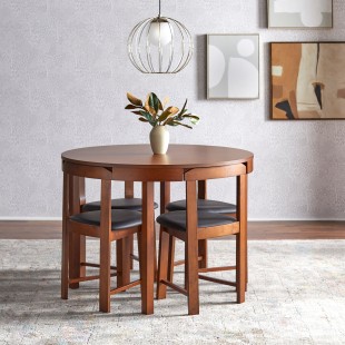 Forbes Industries PLY###PKG24RDMXE#IC-TBL 24 Inch Round Table Walnut Finish with Table Cart