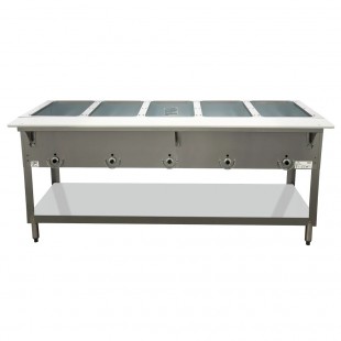 Duke E305SW_208/60/3 72 Inch Electric Hot Food Station with 5 Wells Stainless Steel
