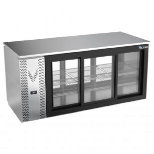 Victory VBB72HC-F-GS-B Back Bar Refrigerator Food Rated Three-section