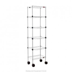 Eagle MC1430-48-4R 30 Inch 4-tier Merchandising Cart with Wire Shelves Red Epoxy Finish