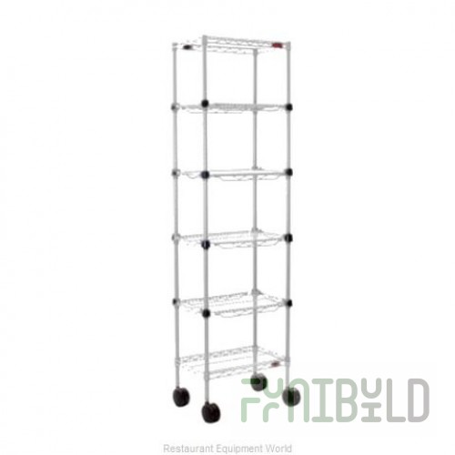 Eagle MC1430-48-4R 30 Inch 4-tier Merchandising Cart with Wire Shelves Red Epoxy Finish