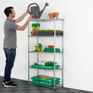 Eagle 1860VG74-5 60 Inch 5-Tier Wire Shelving Unit Green Epoxy Finish