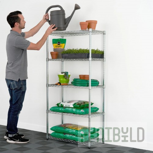 Eagle 1860VG74-5 60 Inch 5-Tier Wire Shelving Unit Green Epoxy Finish