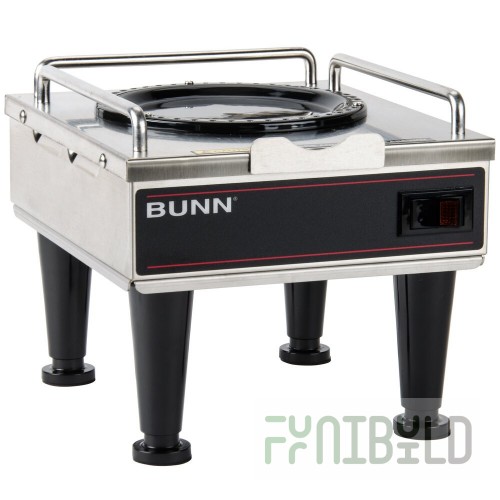 Bunn 12203.0010 8.25 Inch Stainless Steel Electric Coffee Warmer with Adjustable Legs