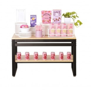 Cal Mil 22350-38-99 35 Inch Merchandising Display Table with Nesting Madera Cal Mil 22350-38-99 35 Inch Merchandising Display Table with Nesting Madera