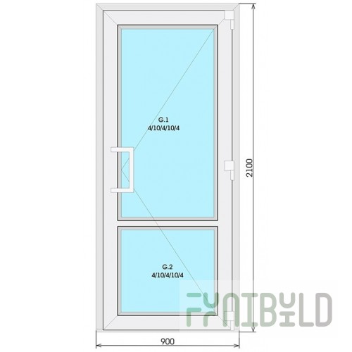 Front door PVV(N)-70K-S006-02 (185x505)
