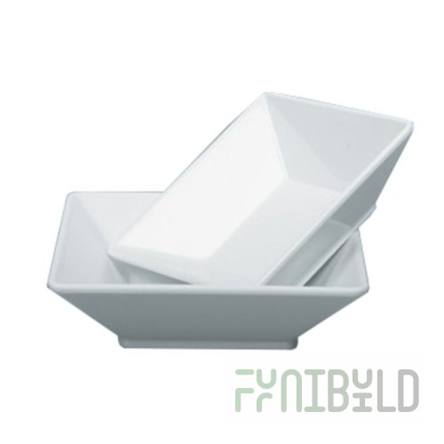 Yanco RM-063 5-1/8 Inch Dessert Dish Melamine 2 Compartment Rectangular with Dishwasher Safe