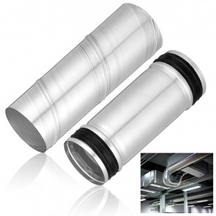 Titan Stainless VD-R 24 Inch Diameter Vent Duct Round with Collars