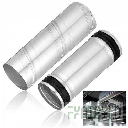 Titan Stainless VD-R 24 Inch Diameter Vent Duct Round with Collars