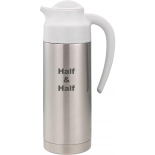 Service Ideas 981C15BS 5-1/4 Inch Dishwasher Safe Carafe Stainless Steel Vacuum Insulated with Flip Top Stopper Service Ideas 981C15BS 5-1/4 Inch Dishwasher Safe Carafe Stainless Steel Vacuum Insulated with Flip Top Stopper