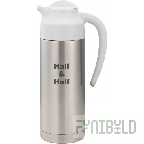 Service Ideas 981C15BS 5-1/4 Inch Dishwasher Safe Carafe Stainless Steel Vacuum Insulated with Flip Top Stopper