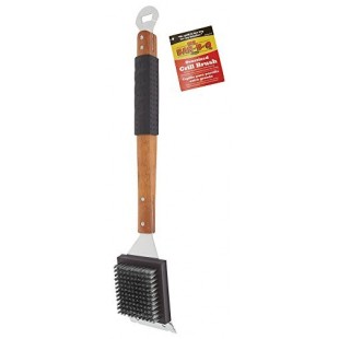 Chef Master 06065SSY 22 Inch Grill Brush Oversized with Wood Handle and Grip