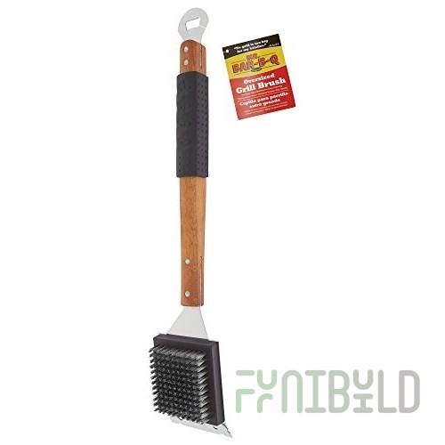 Chef Master 06065SSY 22 Inch Grill Brush Oversized with Wood Handle and Grip