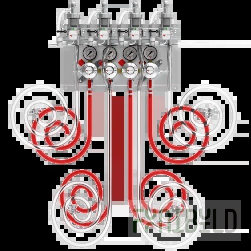 Micro Matic RPK-4-PP 22 Inch Premium Gas Regulator Panel With Pro-Max 3/8 Hoses