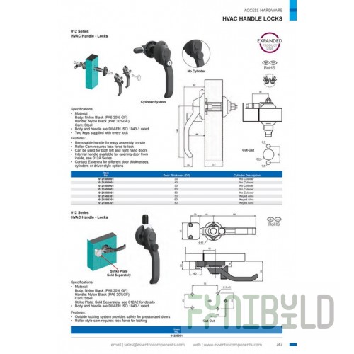 Repair kit for lock PKA6-13P with handle