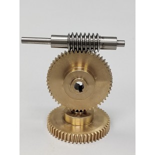 AllPoints 110 1-7/16 Inch Diameter Worm Gear Brass Main Shaft with Set Screws