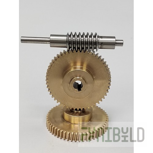 AllPoints 110 1-7/16 Inch Diameter Worm Gear Brass Main Shaft with Set Screws