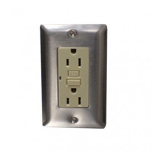 Advance Tabco TA-62A Electric Outlet GFI Duplex Stainless Steel - Receptacle Outlet