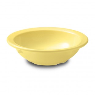 GET Enterprises FRD21YW 17 Oz Bowl Yellow Cast Aluminum Round with Resin Coating