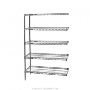 Eagle A5-86-2148S 48 Inch Add-On Shelving Unit with Wire Shelves Stainless Steel Finish