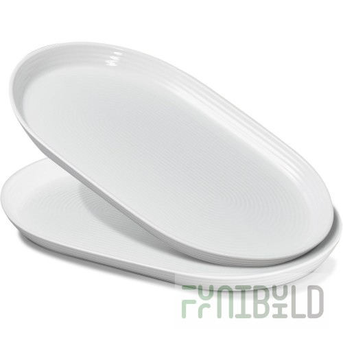 Stanton Trading STRE-13 11-1/2 Inch Oval Platter American White Ceramic