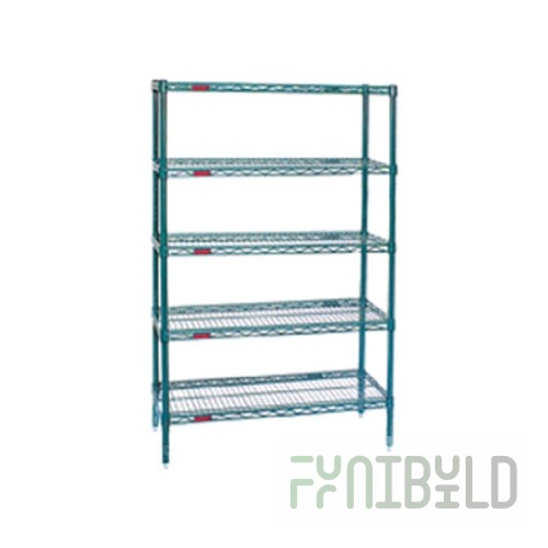 Eagle A5-74-1842VG 42 Inch 5-tier Add-On Shelving Unit Wire Epoxy Coated Green