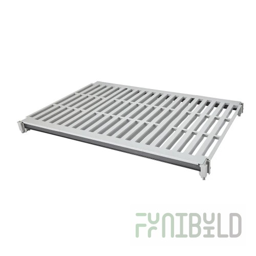 Cambro EXSK2448S1480 48 Inch Solid Shelf Kit with Antimicrobial Protection Speckled Gray