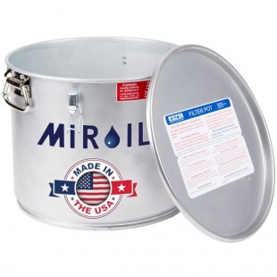 MirOil USA 40L-02040 Low Profile Filter Pot For Safer Filtering & Handling Of Hot Oil